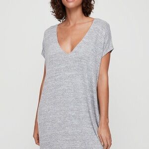 Wilfred Gray V-Neck Sleeve Dress